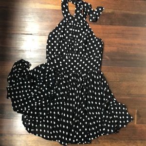 Polka dot flare mini